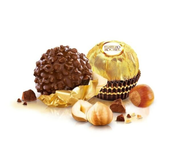 Ferrero Rocher, Exquisite Hazelnut and Milk Chocolate Gift, 4 pieces (50 g) Pack of 2 - Image 3