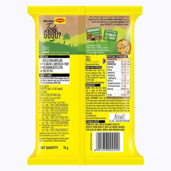 Maggi 2-Minute Masala, Easy to Make Instant Noodles Vegetarian (70 g) - Image 4