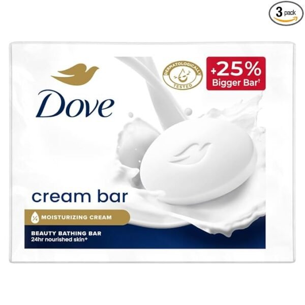 Dove Cream Beauty Bar - Soft, Smooth, Moisturised Skin, 3x125 g